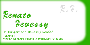 renato hevessy business card