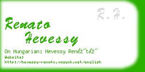 renato hevessy business card